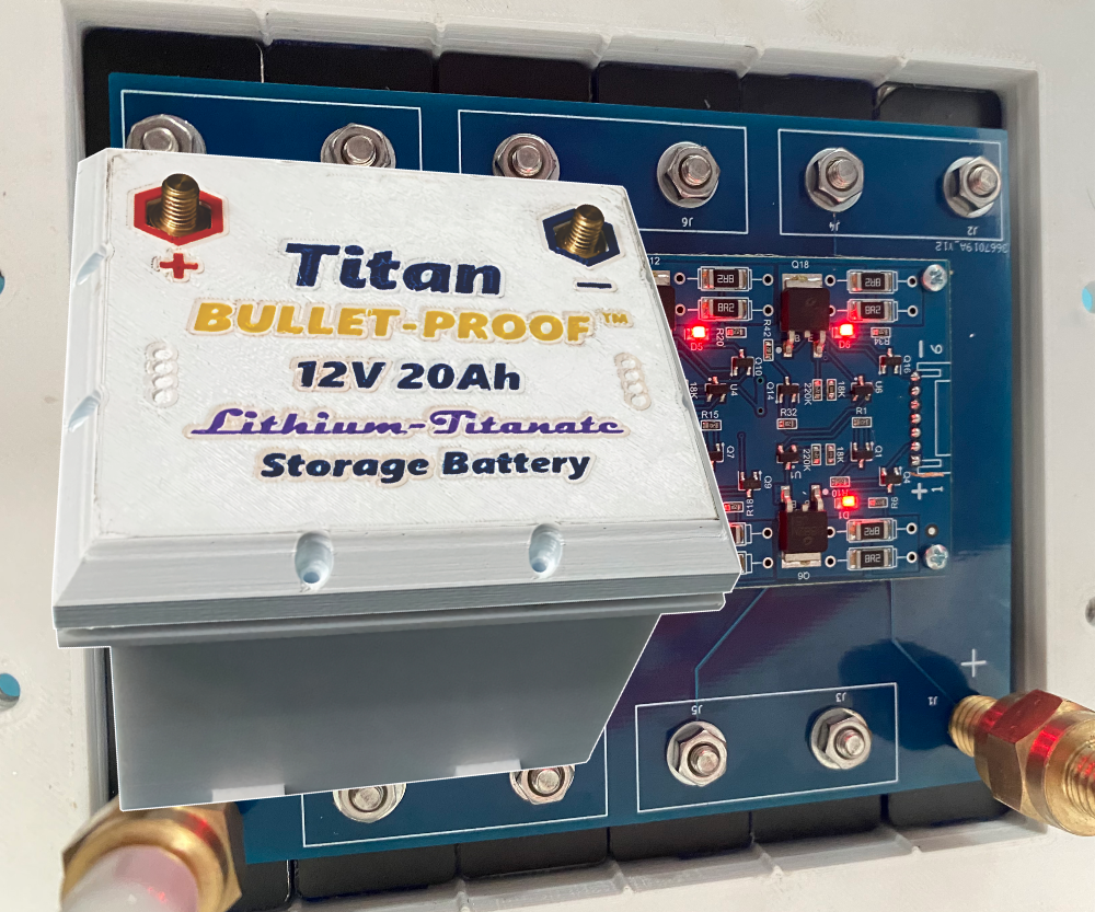 TITAN Prototype Battery 12V/20Ah Starter Battery with custom LTO balance board (for snowmobiles)